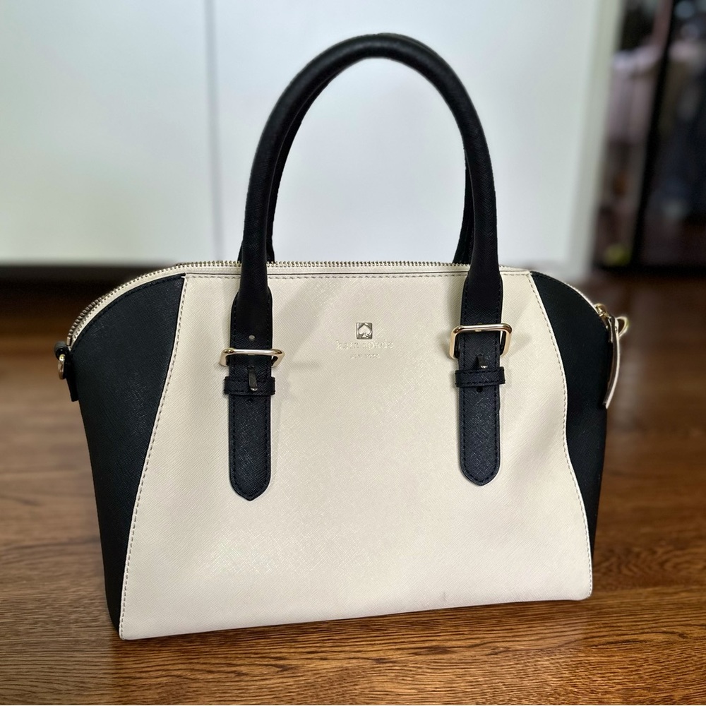 Kate Spade Pippa Cove Street Color-block Satchel, Porcelain/Black